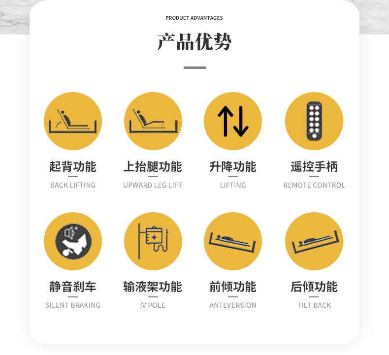 電動(dòng)五功能病床
