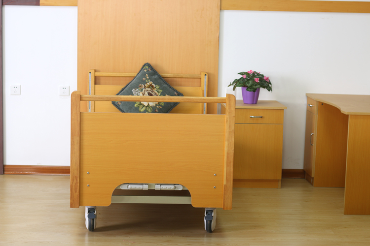 居家養(yǎng)老滑道護(hù)欄手動雙搖護(hù)理床