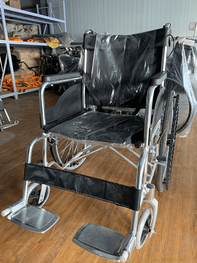 24輪折疊多功能老人輪椅輕便癱瘓手動推車（鋁合金）